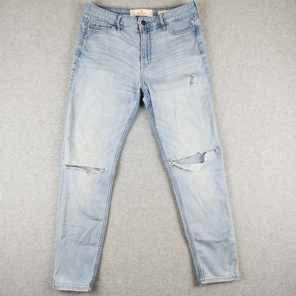 Hollister Women's High Rise Super Skinny Jeans Size 7S Light Wash Stretch Denim